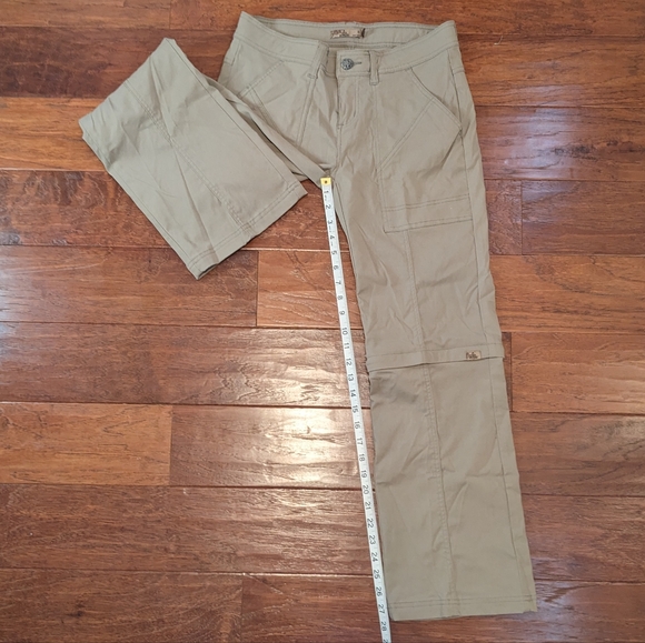 Prana Monarch Womens Convertible Hiking Pants, Khaki, Size 6 Short - Picture 8 of 12